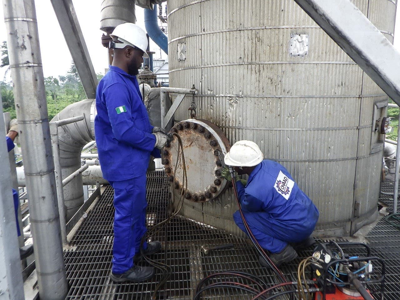 Industrial team at work